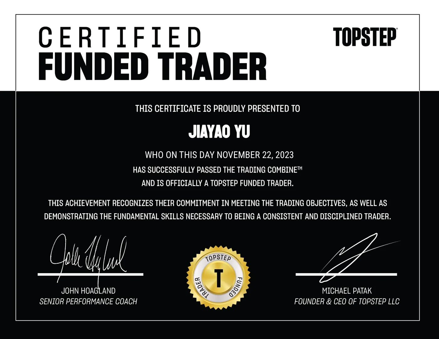 导师 Neo 的部分 Prop Firm 经历材料：Topstep